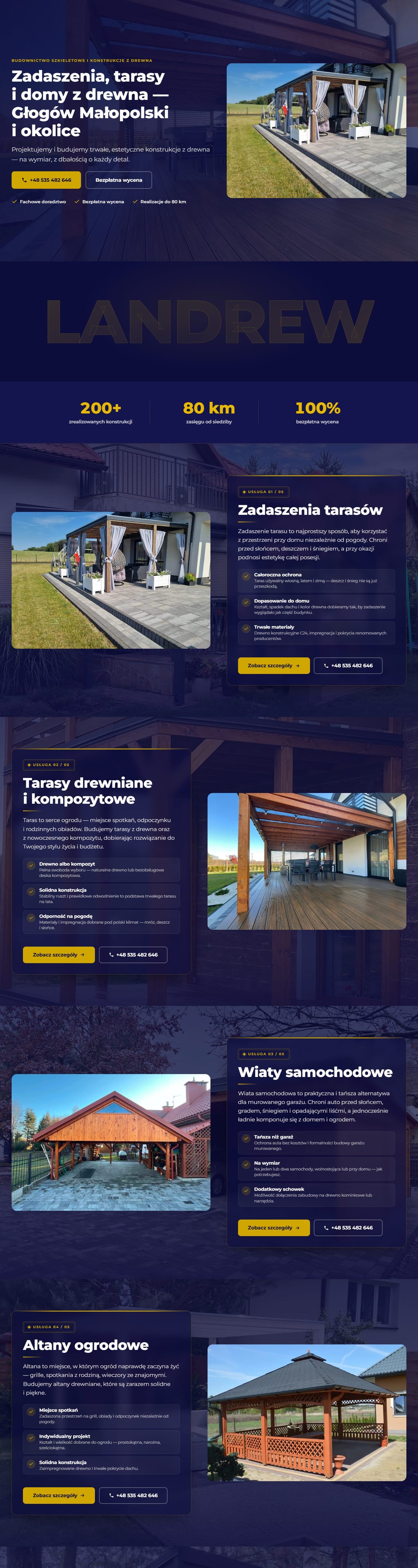 Strona landrew.pl — zrzut całej strony głównej